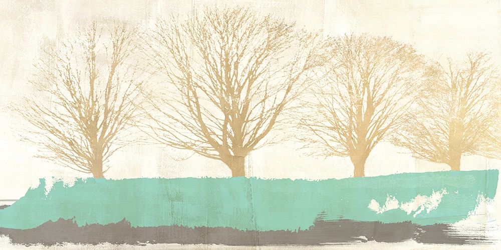 Tree Lines Gold art print by Alessio Aprile for $57.95 CAD
