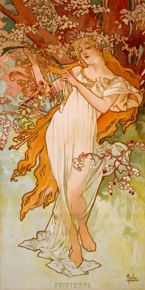 Printemps art print by Alphonse Mucha for $57.95 CAD