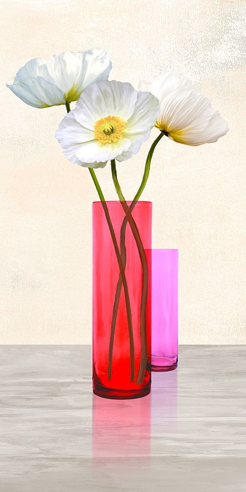 Poppies in crystal vases (Purple II) art print by Ann Cynthia for $57.95 CAD