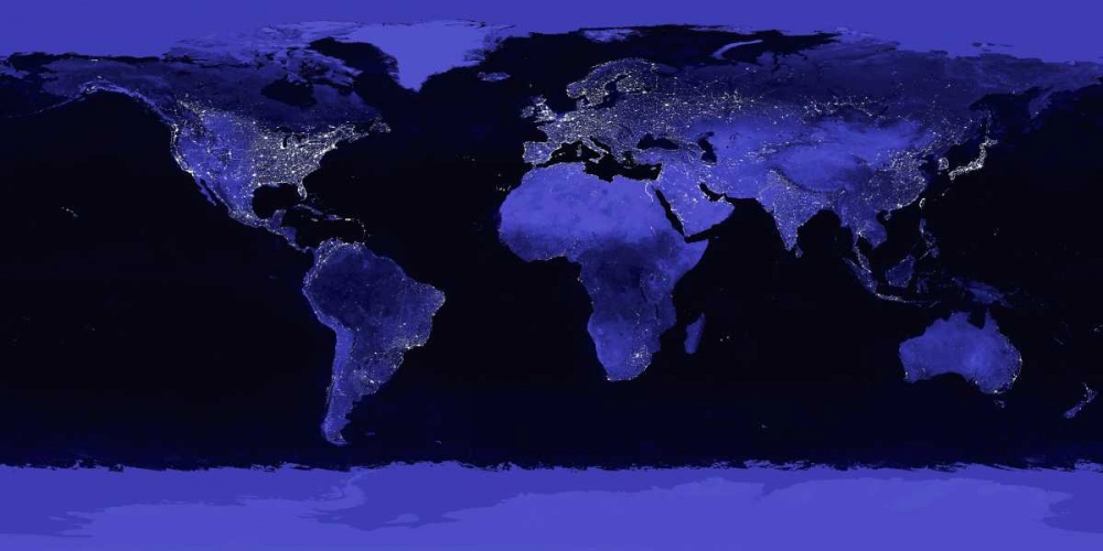 Earth at Night art print by Nasa for $57.95 CAD