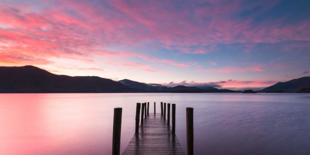 Twilight on lake, UK art print by Anonymous for $57.95 CAD