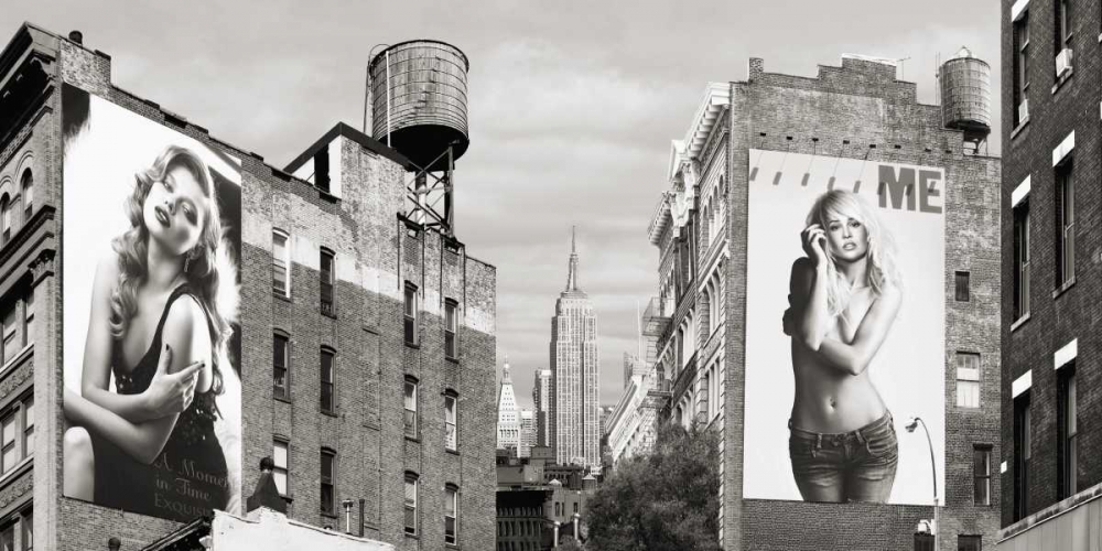 Billboards in Manhattan art print by Julian Lauren for $57.95 CAD