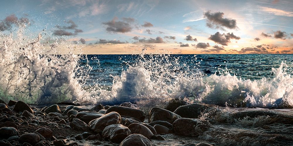 Waves crashing, Point Reyes, California (detail) art print by Pangea Images for $57.95 CAD