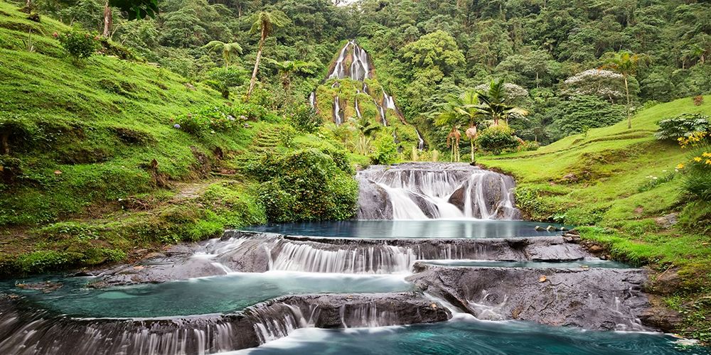 Waterfall in Santa Rosa de Cabal, Colombia (detail) art print by Pangea Images for $57.95 CAD