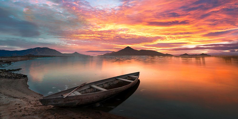 Sunset on a lake, Scotland art print by Pangea Images for $57.95 CAD