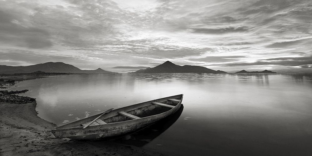 Sunset on a Lake - Scotland (BAndW) art print by Pangea Images for $57.95 CAD
