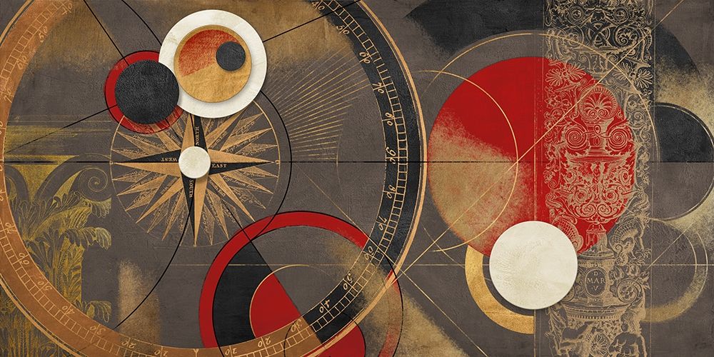Orbite Spaziali - Rosso art print by Arturo Armenti for $57.95 CAD
