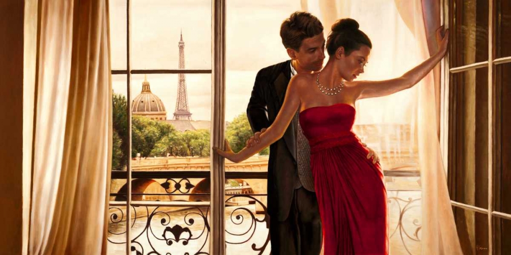 Lovers in Paris art print by Pierre Benson for $57.95 CAD