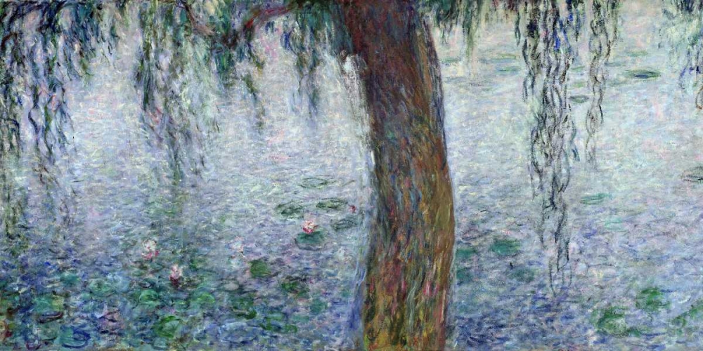 Morning with Weeping Willows I (detail) art print by Claude Monet for $57.95 CAD