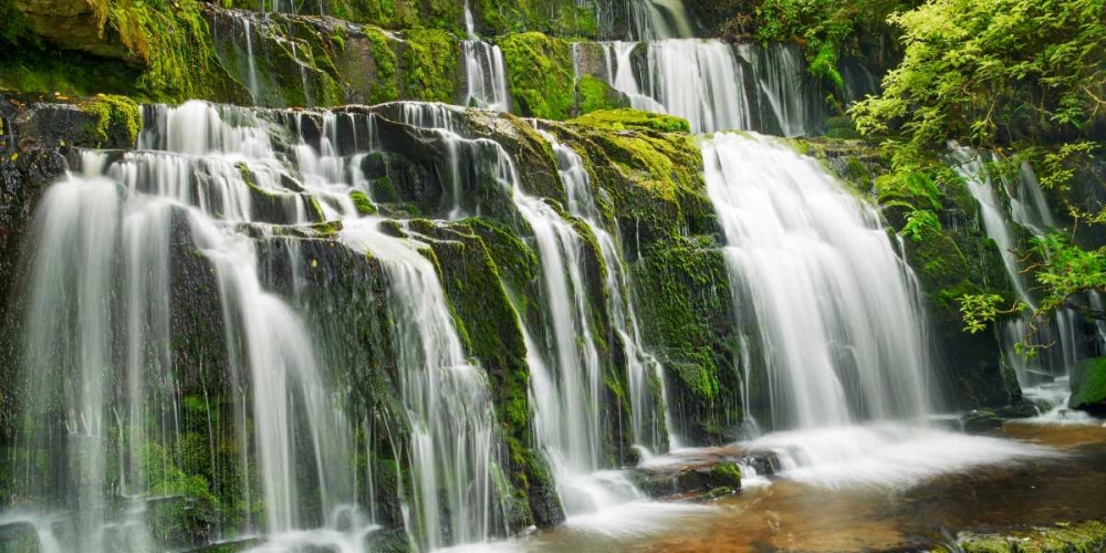 Waterfall Purakaunui Falls, New Zealand art print by Frank Krahmer for $57.95 CAD