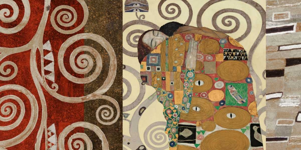 The Embrace-Pewter art print by Gustav Klimt for $57.95 CAD