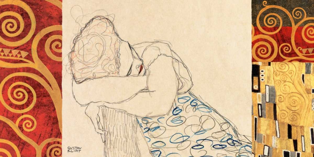 Woman Resting art print by Gustav Klimt for $57.95 CAD