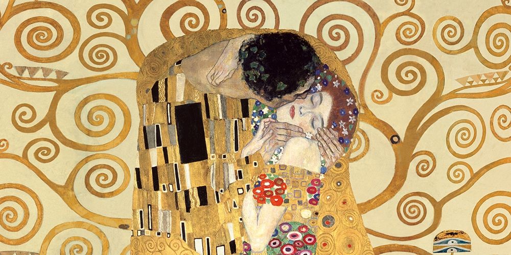 The Kiss (detail) art print by Gustav Klimt for $57.95 CAD