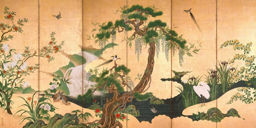 Birds and Flowers of Spring and Summer art print by Kano Eino for $57.95 CAD