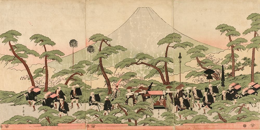 Procession at the Foot of Mount Fuji art print by Utamaro Kitagawa for $57.95 CAD