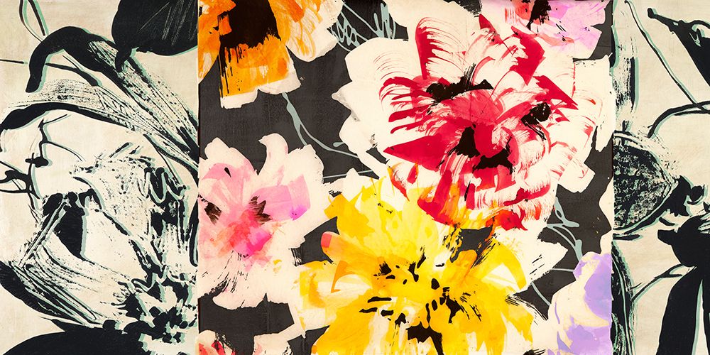 Neon Flowers II art print by Kelly Parr for $57.95 CAD
