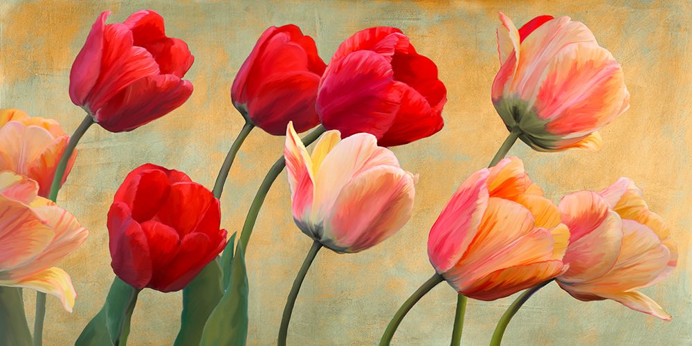 Golden Tulips art print by Luca Villa for $57.95 CAD