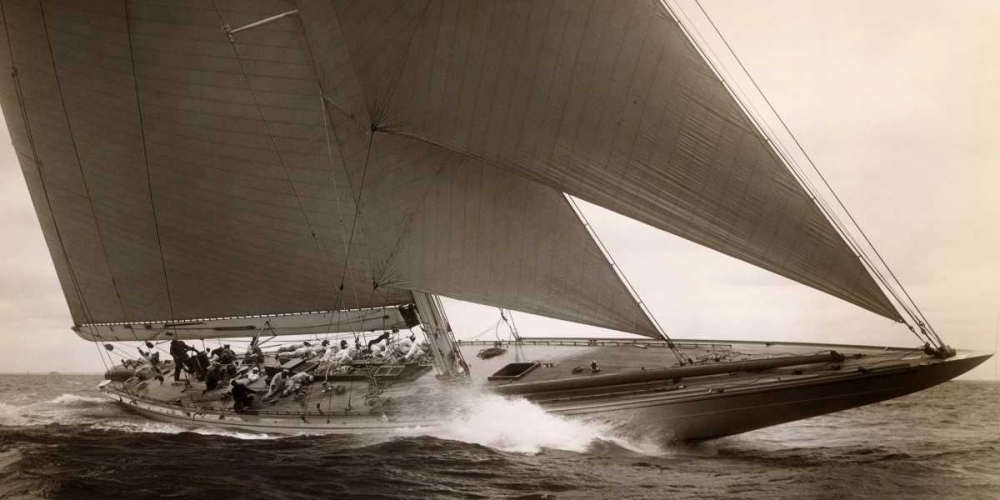 J Class Sailboat 1934 art print by Edwin Levick for $57.95 CAD