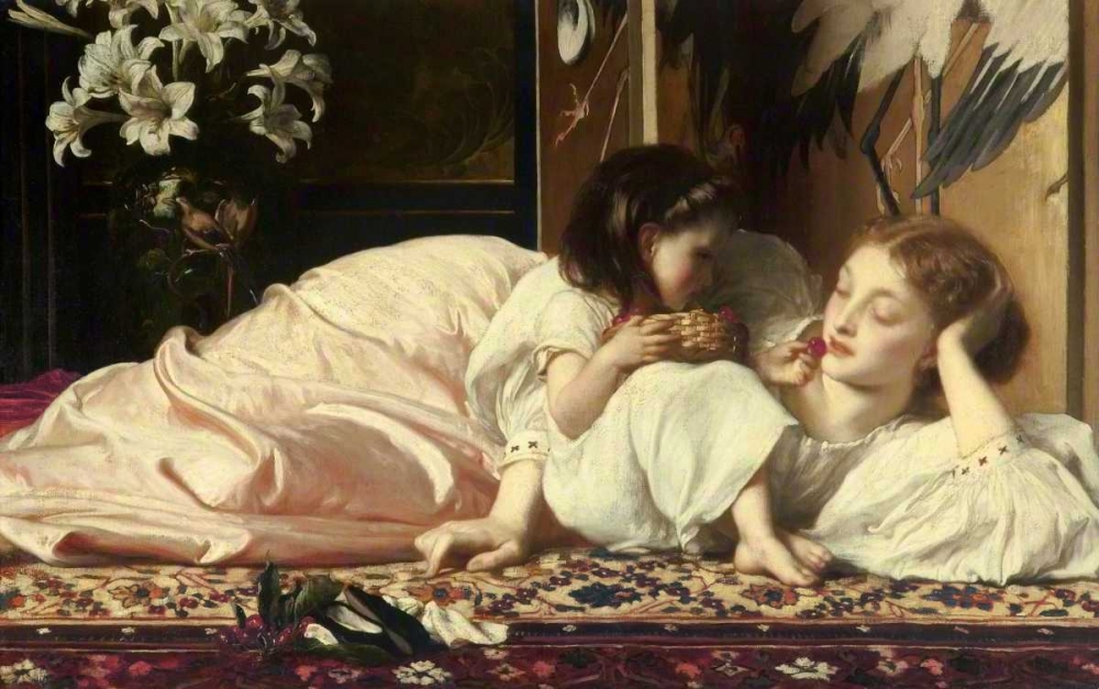 Mother and Child art print by Frederic Leighton for $57.95 CAD