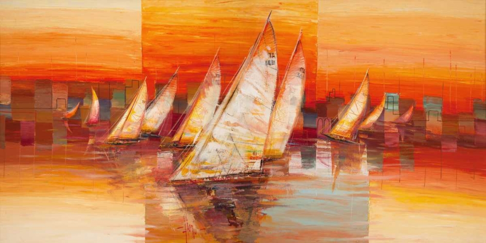 Vele al tramonto art print by Luigi Florio for $57.95 CAD