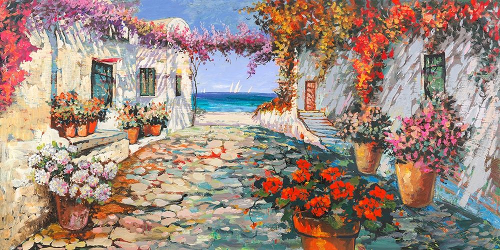 Piazzetta mediterranea art print by Luigi Florio for $57.95 CAD