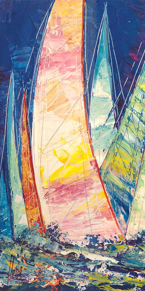 Vele multicolori III art print by Luigi Florio for $57.95 CAD