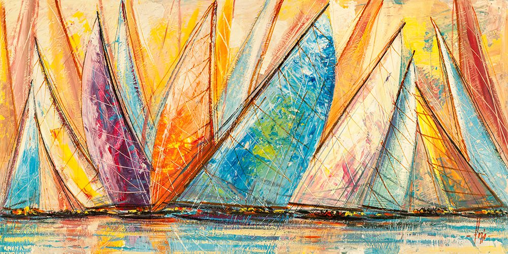Vele multicolori art print by Luigi Florio for $57.95 CAD