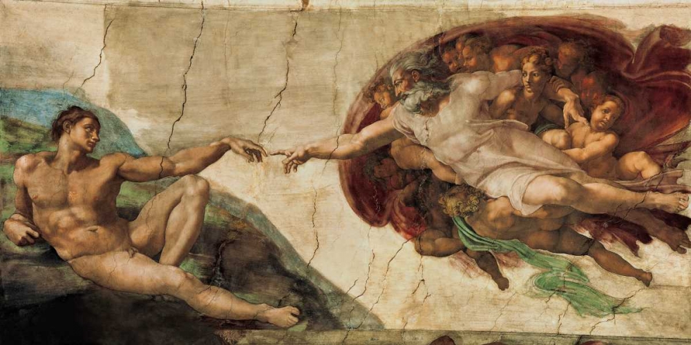 La creazione di Adamo art print by Michelangelo Buonarroti for $57.95 CAD