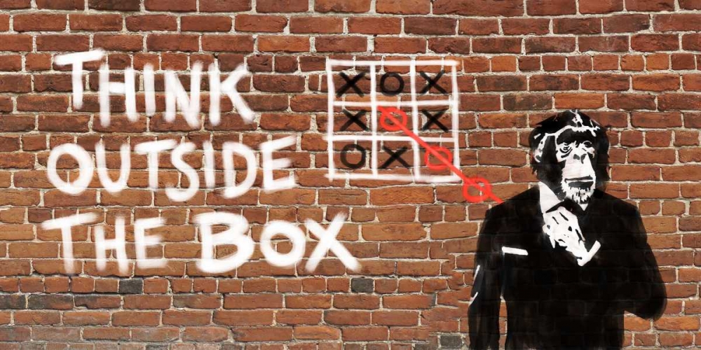 Think outside of the box art print by Masterfunk Collective for $57.95 CAD
