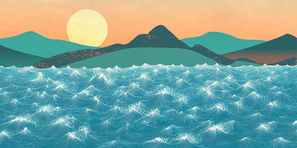 Waves art print by Sayaka Miko for $57.95 CAD