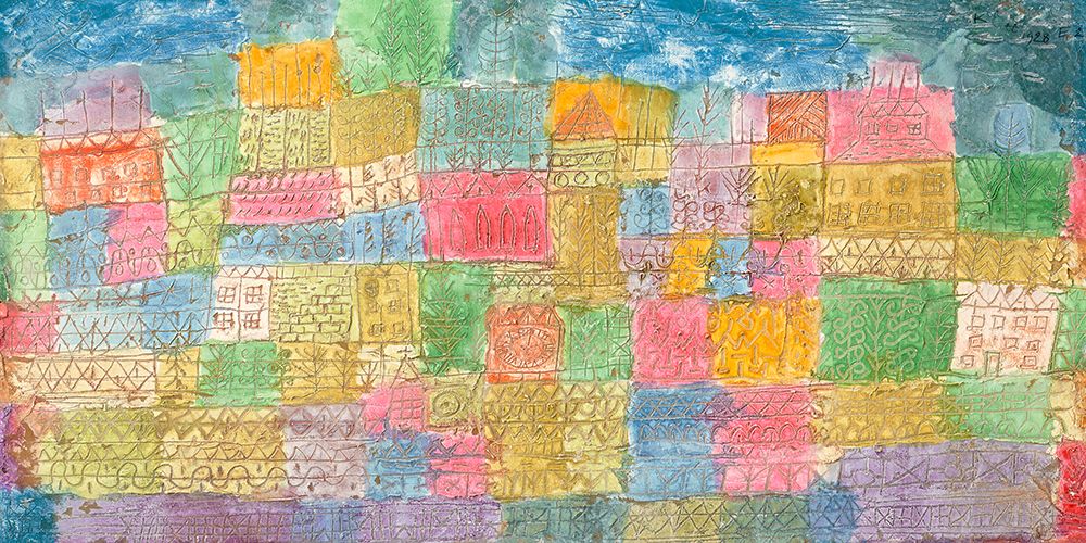 Colourful Landscape art print by Paul Klee for $57.95 CAD