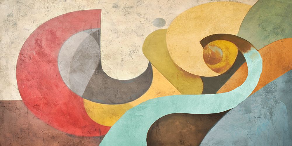 Red Moon and Waves art print by Peter Winkel for $57.95 CAD