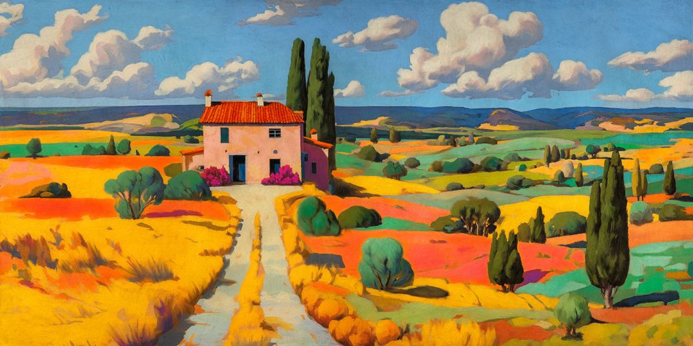 Farm in the Country art print by Ron Polter for $57.95 CAD