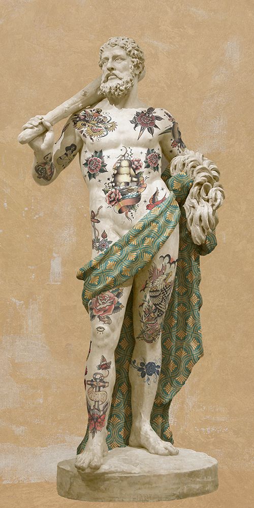 Tattooed Hercules art print by Steven Hill for $57.95 CAD