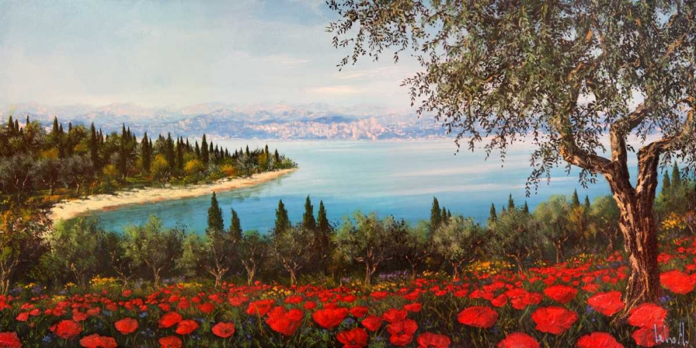 Papaveri sulla baia art print by Tebo Marzari for $57.95 CAD
