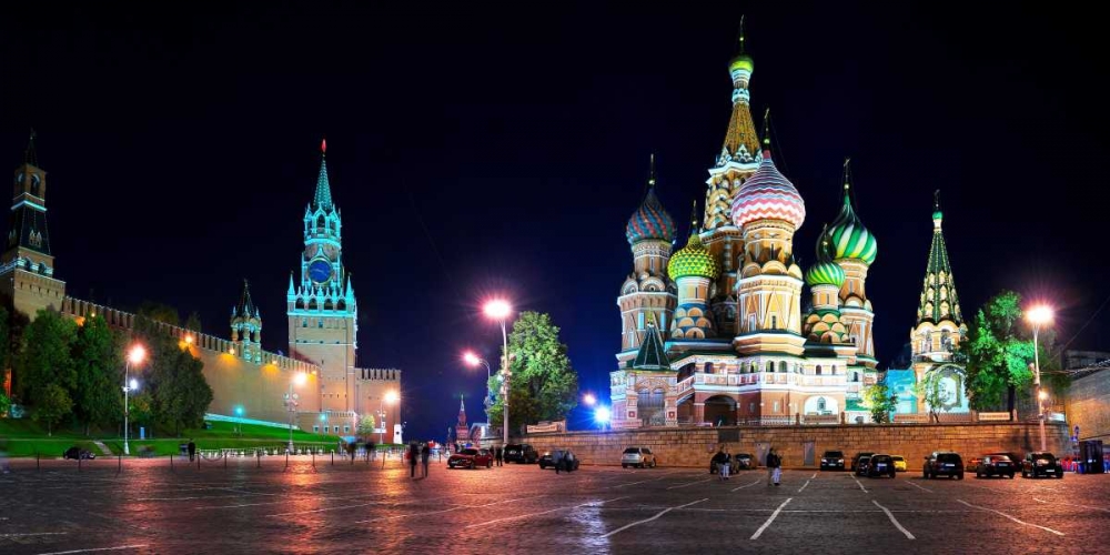 Red Square at night Moscow art print by Vadim Ratsenskiy for $57.95 CAD