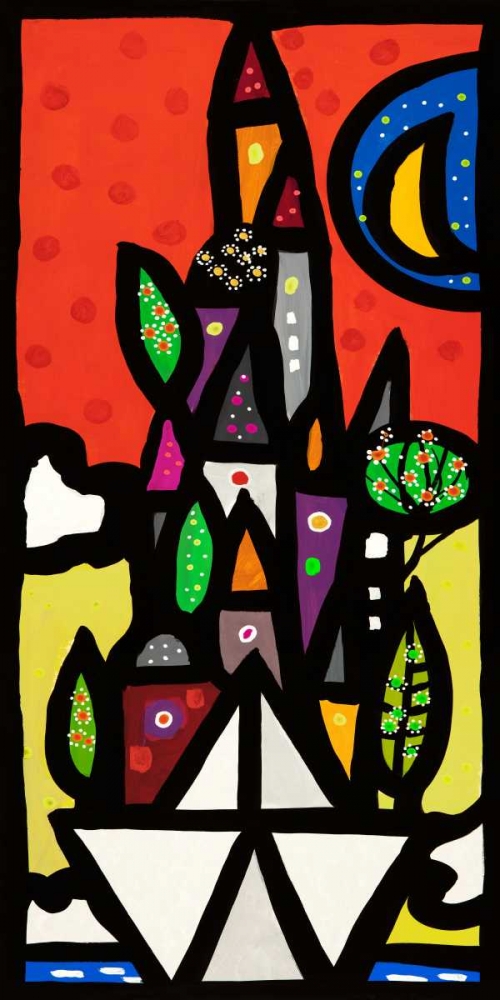 Il paese vive sulla piccola barca art print by Wallas for $57.95 CAD