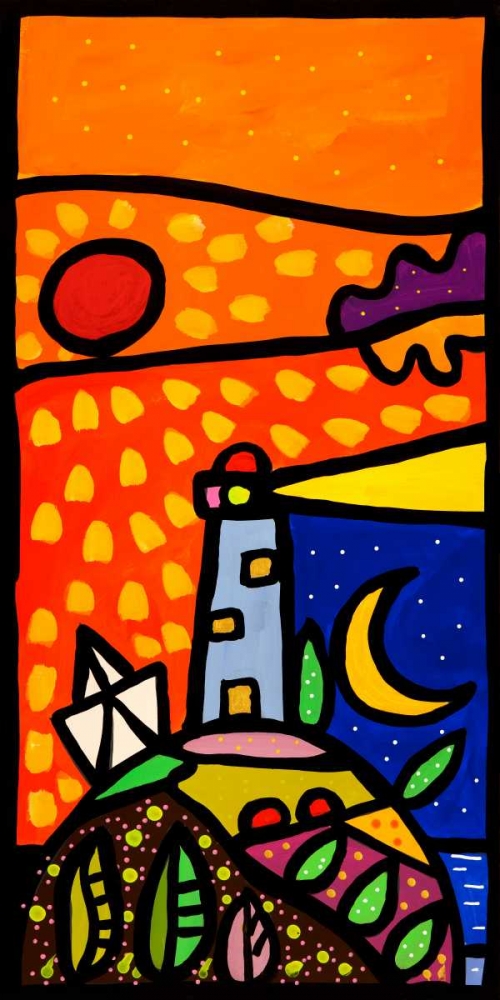 Faro nella notte art print by Wallas for $57.95 CAD