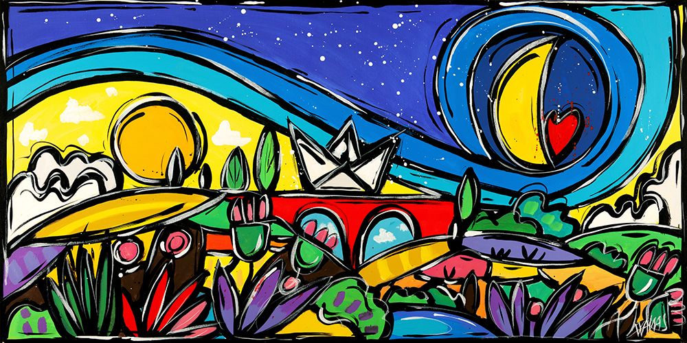 Giorno e notte in festa art print by Wallas for $57.95 CAD