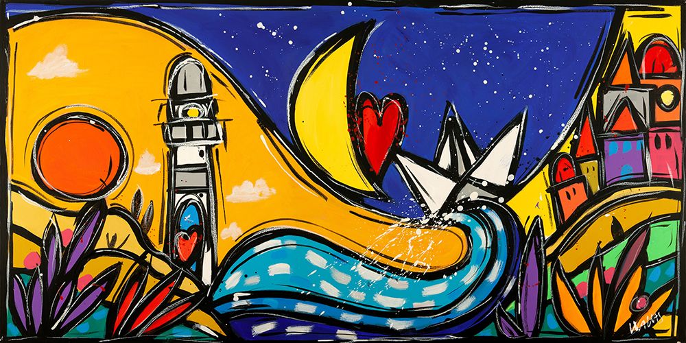 Il viaggio del cuore di carta art print by Wallas for $57.95 CAD