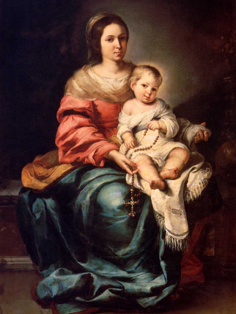 Madonna del Rosario art print by Bartolome Esteban Murillo for $57.95 CAD