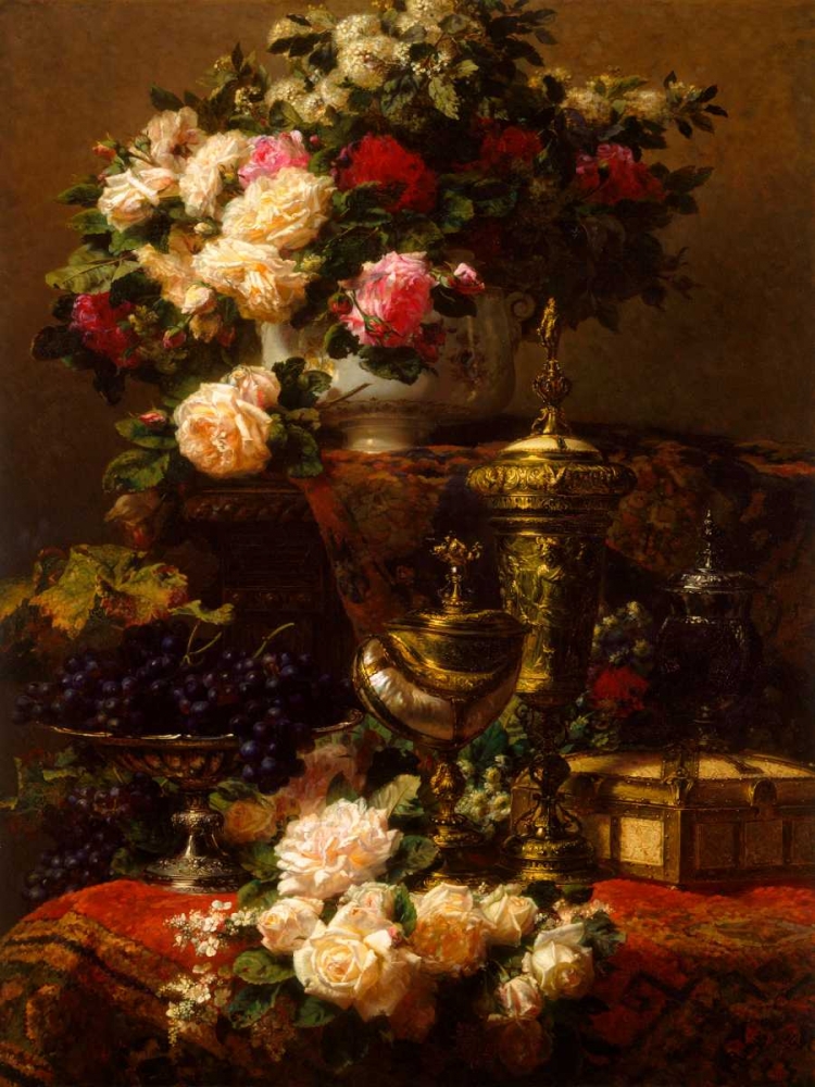 Flowers and fruit art print by Jean-Baptiste Robie for $57.95 CAD
