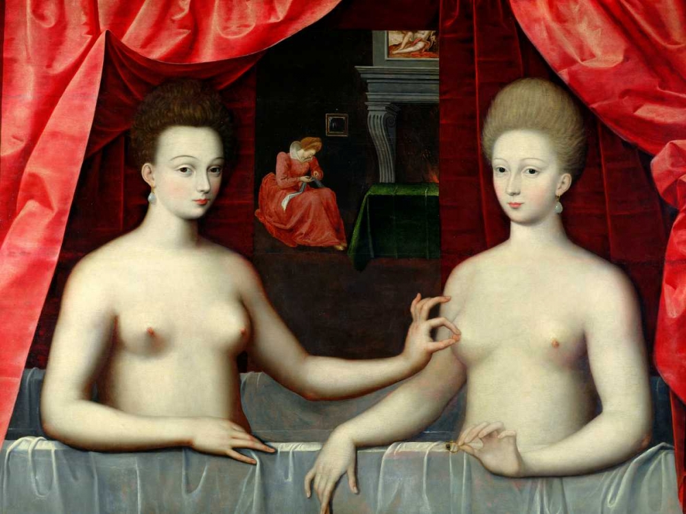 Gabrielle dEstrees and her Sister art print by School of Fontainebleau for $57.95 CAD