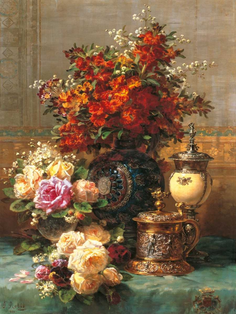 Composition with Peonies art print by Jean-Baptiste Robie for $57.95 CAD