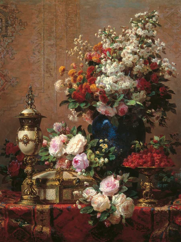 Composition with Roses art print by Jean-Baptiste Robie for $57.95 CAD
