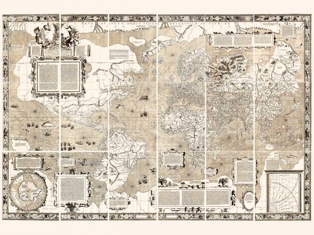 Nova et Aucta Orbis Terrae Descriptio 1569 art print by Anonymous for $57.95 CAD