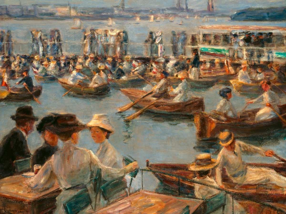 On the Alster in Hamburg art print by Max Liebermann for $57.95 CAD