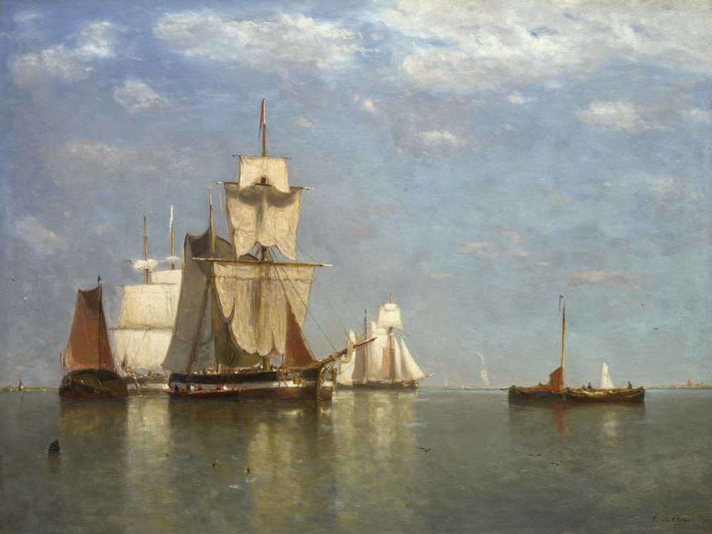 Ships lying off flushing art print by Paul Jean Clays for $57.95 CAD