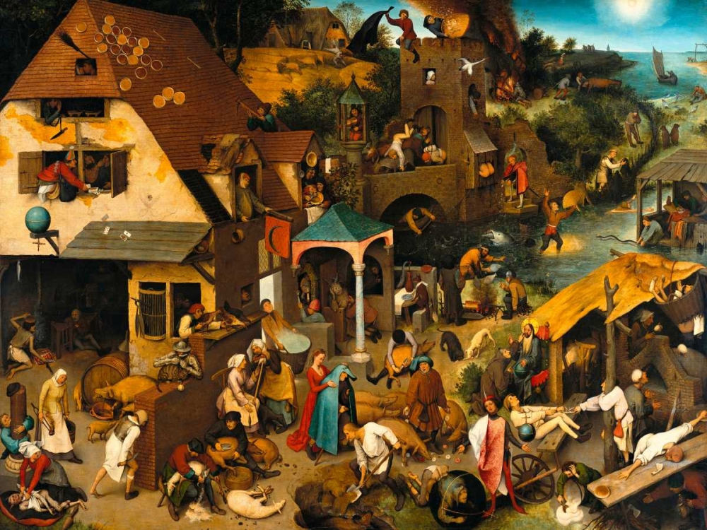 The Dutch Proverbs art print by Pieter Bruegel the Elder for $57.95 CAD