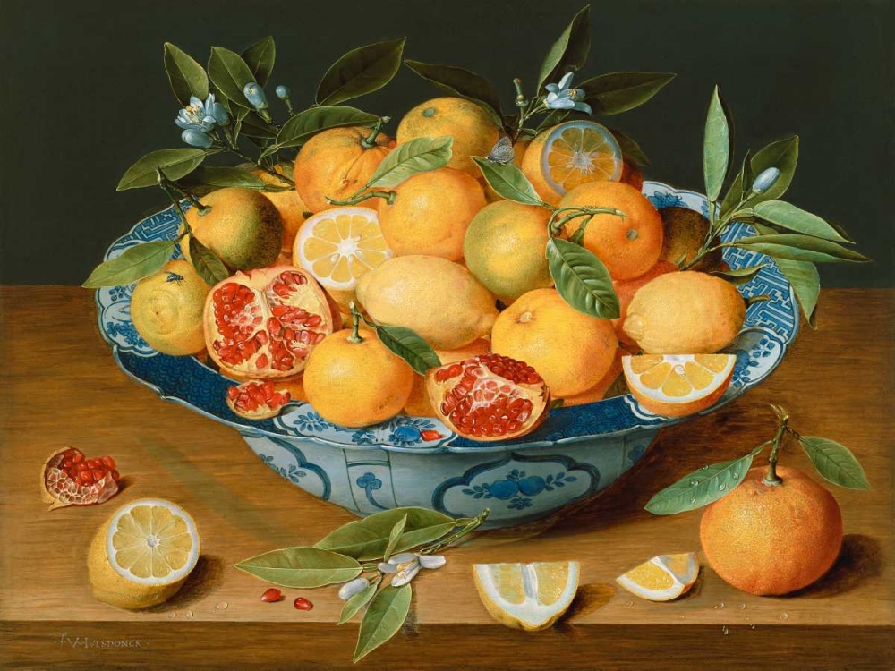 Still Life with Lemons - Oranges and a Pomegranate art print by Jacob van Hulsdonck for $57.95 CAD